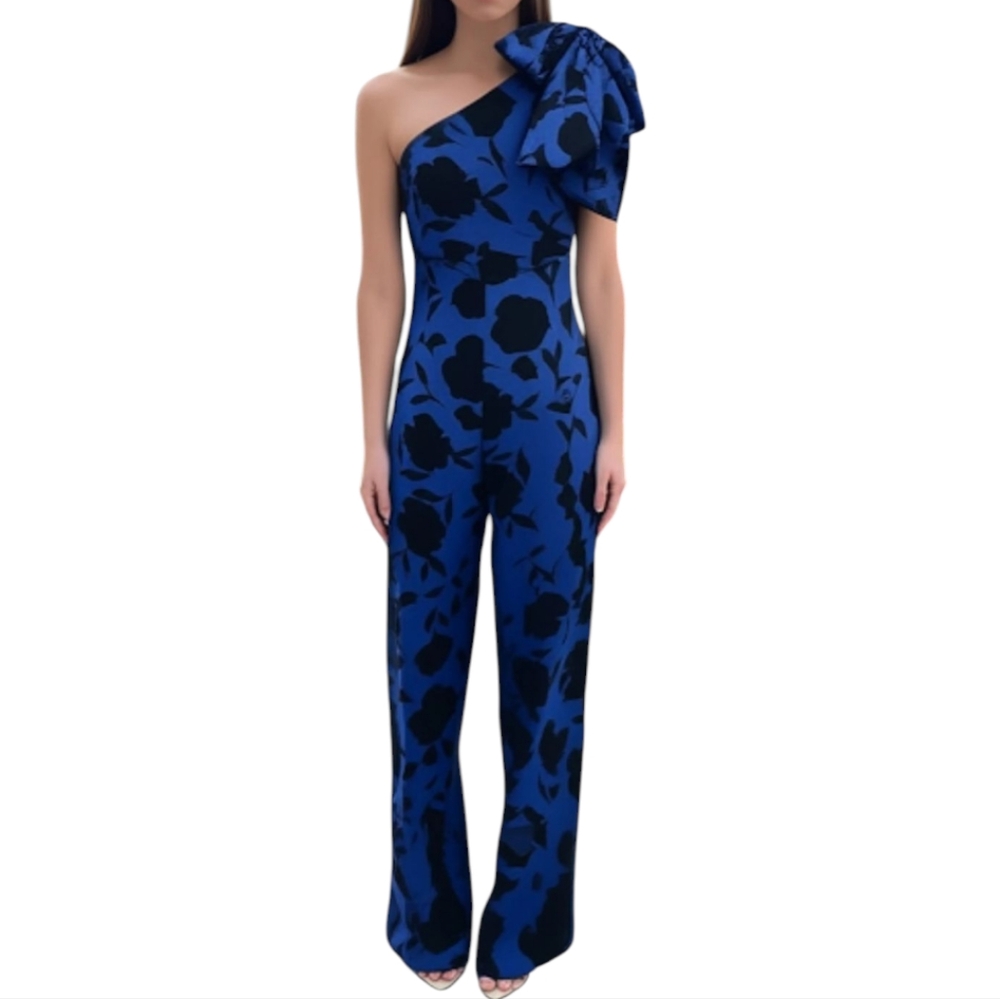 NWT Kate Spade X Target Women’s Size 00 Floral One Shoulder Linen Blend Jumpsuit
